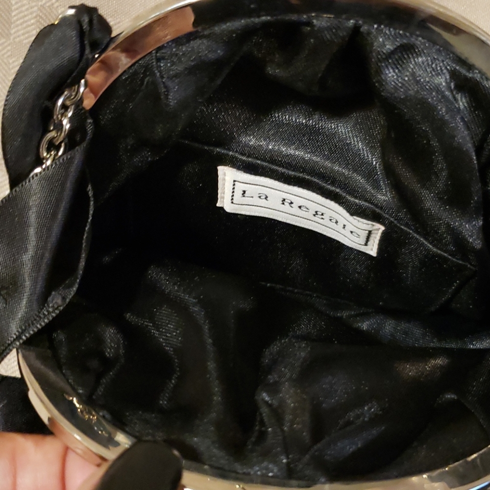 Black sequined and embroidered cocktail bag (bin 5) - Picture 3 of 3